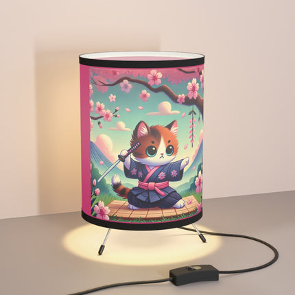 Samurai Kitten Tripod Lamp