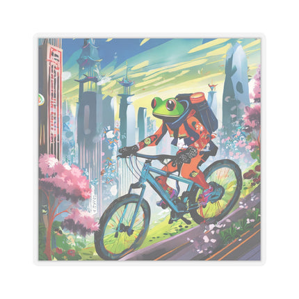Cyberpunk Frog Kiss-Cut Stickers (4 Sizes)