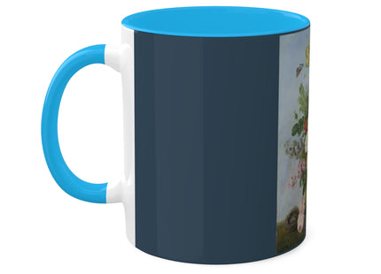 Bouquet of Flowers and a Nest by Sebastian Wegmayr Colorful Mugs, 11oz