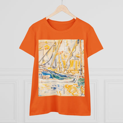 Saint-Tropez by Paul Signac Women's Midweight Cotton Tee