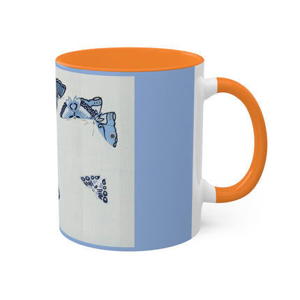 One Thousand Butterflies by Kamisaka Sekka Colorful Mugs, 11oz