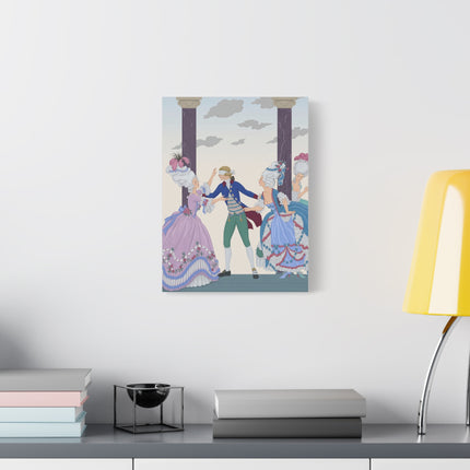🎭🌸 Blindman’s Bluff Placemat – Rococo Courtship Whimsy