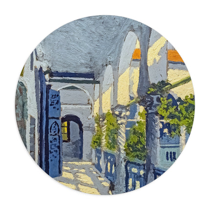 Gallery of a Moroccan Riad by George Gaudion Mouse Pad, Round and Rectangle