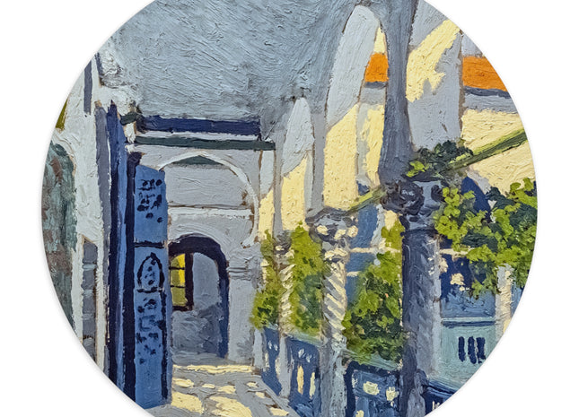 Gallery of a Moroccan Riad by George Gaudion Mouse Pad, Round and Rectangle