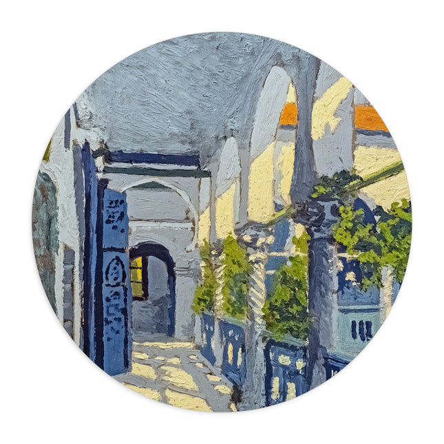 Gallery of a Moroccan Riad by George Gaudion Mouse Pad, Round and Rectangle