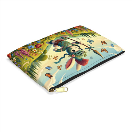 The Rabbit Gladiator Flat Pouch – Adventurous Spirit & Heroic Charm