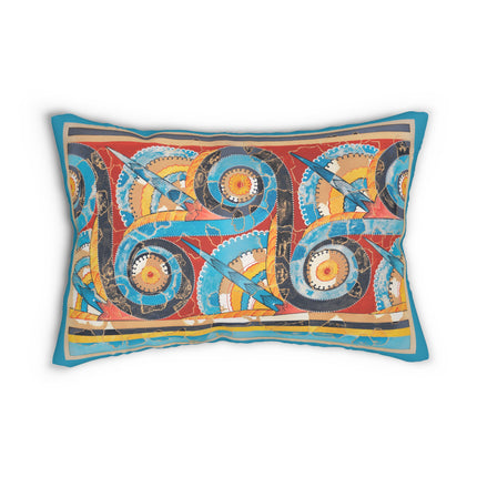 Reproduction of S-Spiral Frieze by Emile Gilliéron Spun Polyester Lumbar Pillow
