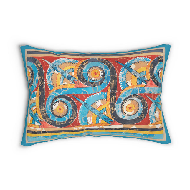 Reproduction of S-Spiral Frieze by Emile Gilliéron Spun Polyester Lumbar Pillow
