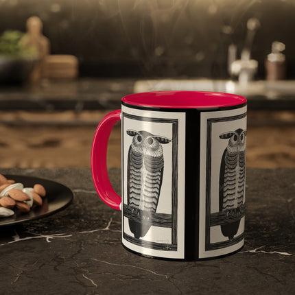 Horned Owl by Samuel Jessurun de Mesquita Colorful Mugs, 11oz