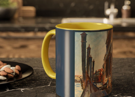 Gondola Moorings on the Grand Canal by John Singer Sargent Colorful Mugs (11oz, 15oz)