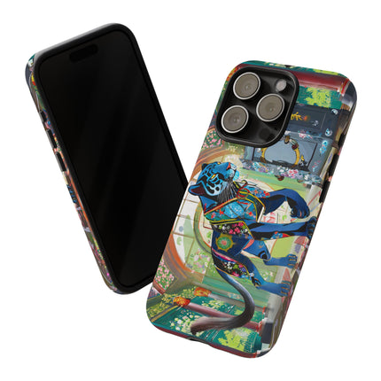 Cyber Panther's Hunt Phone Cases