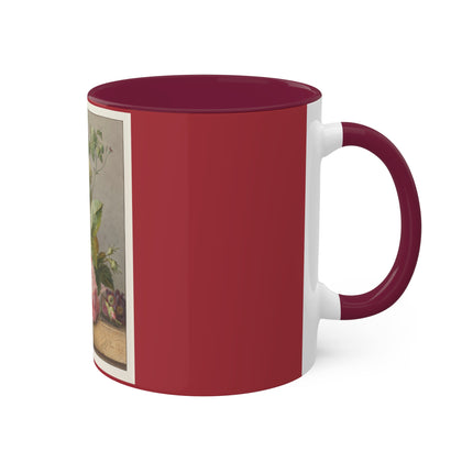 Floral Still Life by Georgius Jacobus Johannes van Os Colorful Mugs, 11oz