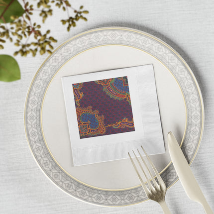 Design for a Carpet by Anonymous IV White Coined Napkins