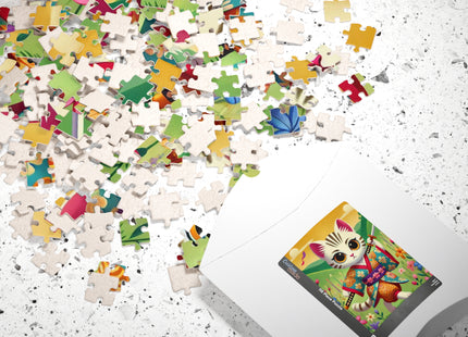 Samurai Kitten Spiral Puzzle (110, 252, 520-piece)