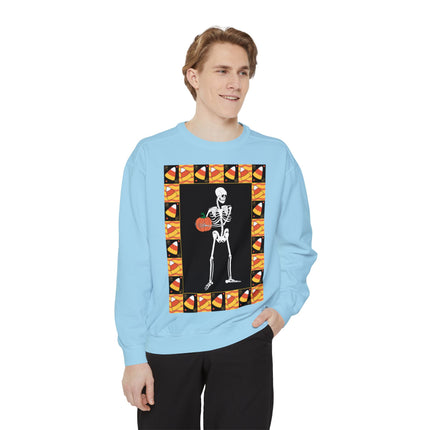 Candy Corn Skeleton Unisex Garment-Dyed Sweatshirt
