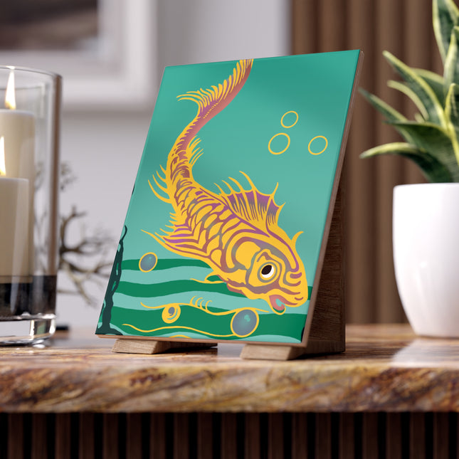 Golden Serenity Ceramic Tile