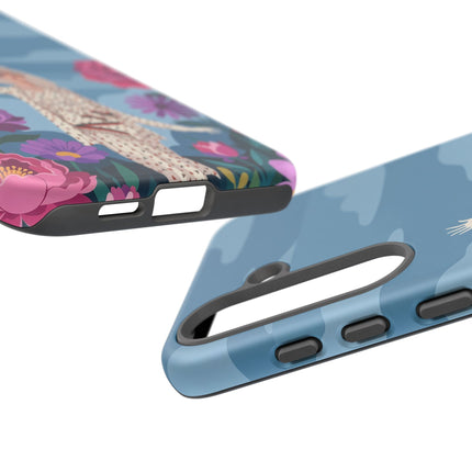 🌺👒 The Grand Flower Promenade Phone Case – Art Deco Fashion Illustration