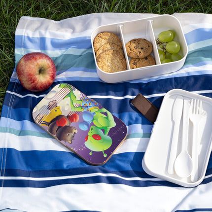 Galactic Showdown: Bear vs Alien Bento Lunch Box