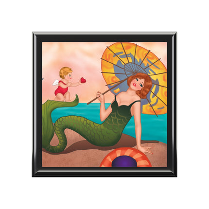Mermaid with Parasol and Cupid by George Barbier Jewelry Box