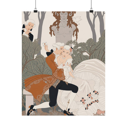 💌🌹 Shhh! Matte Vertical Poster – George Barbier Art Deco Secret Romance