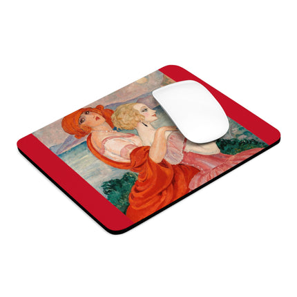Sur la Route d'Anacapri by Gerda Wegener Mouse Pad, Round and Rectangle