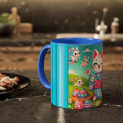 Springtime Kitten’s Easter Joy Colorful Mugs (11oz, 15oz)