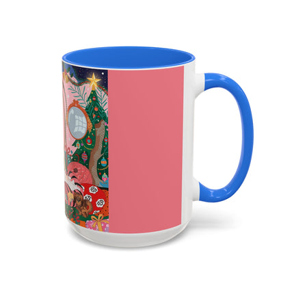 🎀🎄 Christmas Morning In The Rose Parlor Colorful Mug – Art Deco Holiday Fantasy