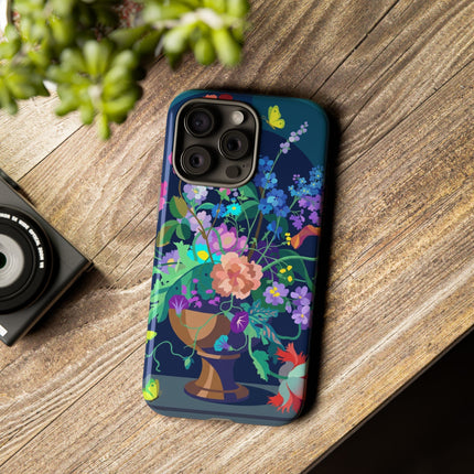 Midnight Floral Reverie Phone Case – Vibrant Bloom & Enchanted Beauty