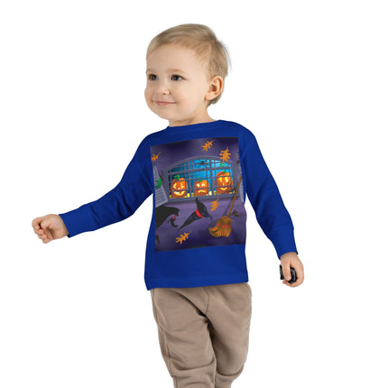 Whimsical Halloween Mischief Toddler Long Sleeve Tee