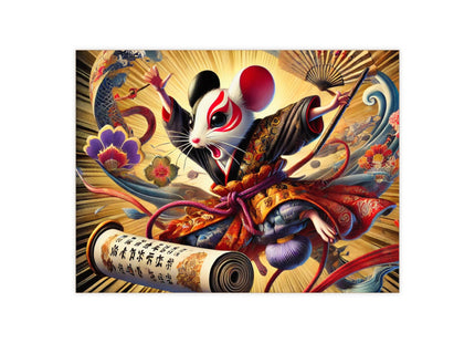 Theatrical Mouse on a Mission Ceramic Tile