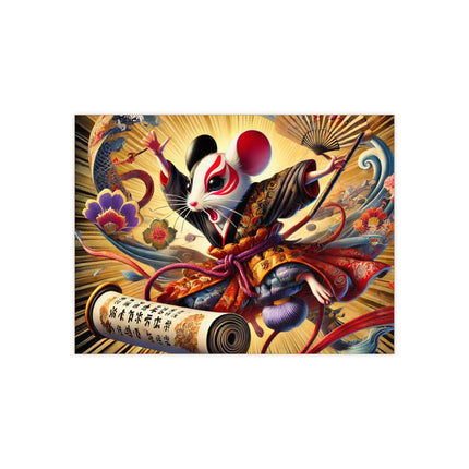 Theatrical Mouse on a Mission Ceramic Tile