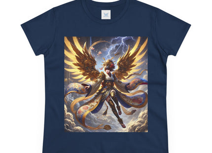 Valkyrie Descending Through Storm Women's Midweight Cotton Tee