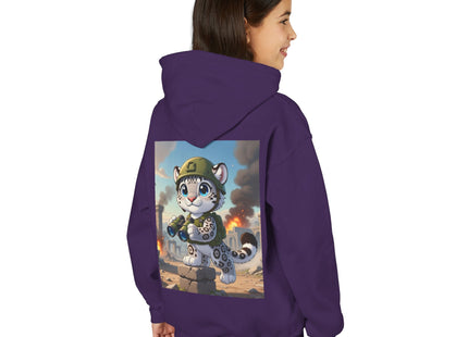 Snow Leopard Lookout Youth Heavy Blend Hooded Sweatshirt