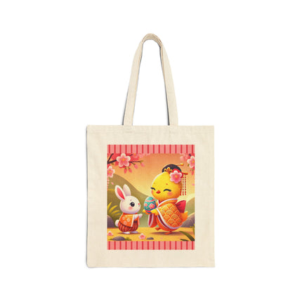 Whimsical Springtime Exchange Cotton Canvas Tote Bag