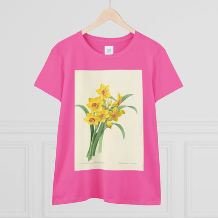 Choix des plus belles fleurs, Plate 052 by Pierre Joseph Redouté  Women's Midweight Cotton Tee