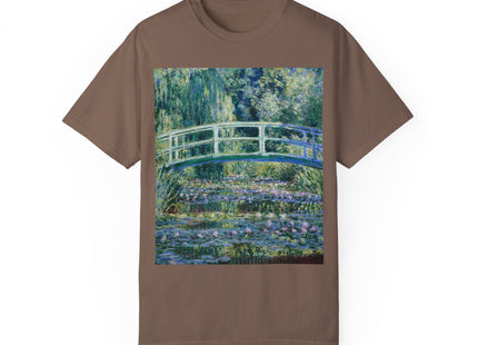 Water Lilies and Japanese Bridge by Claude Monet Unisex Garment-Dyed T-shirt