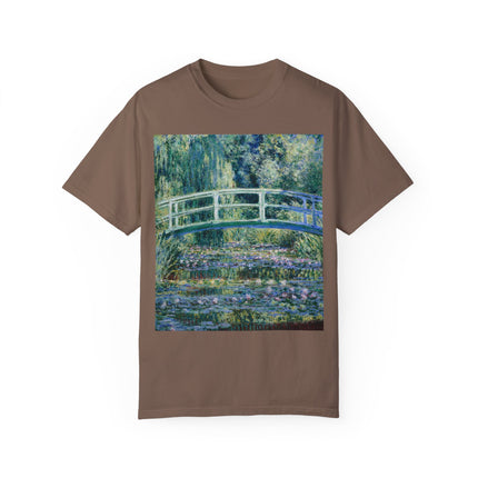 Water Lilies and Japanese Bridge by Claude Monet Unisex Garment-Dyed T-shirt