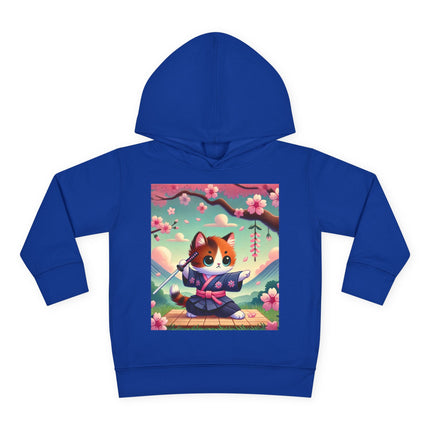 Samurai Kitten Toddler Pullover Fleece Hoodie