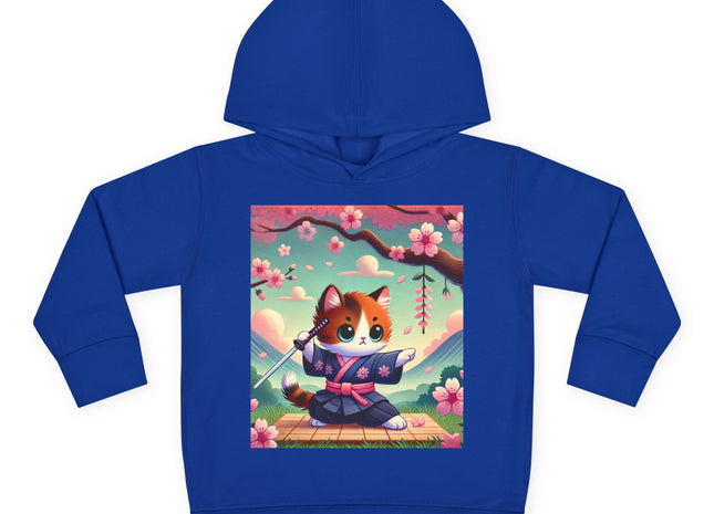 Samurai Kitten Toddler Pullover Fleece Hoodie