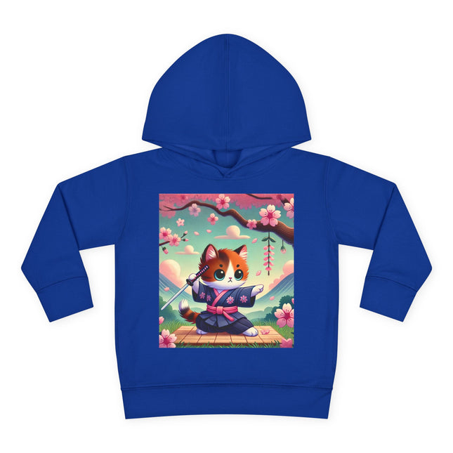 Samurai Kitten Toddler Pullover Fleece Hoodie