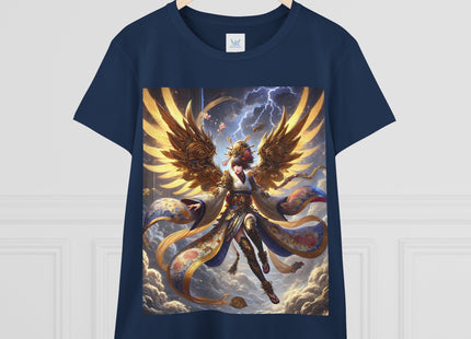 Valkyrie Descending Through Storm Women's Midweight Cotton Tee
