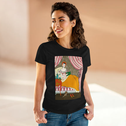 A Moment of Elegance and Comfort Women's Midweight Cotton Tee