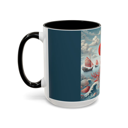 Ladies by the Quiet Sea Colorful Mugs (11oz, 15oz)