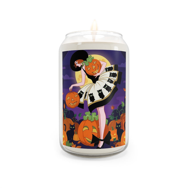 🐈‍⬛🎃 The Black Cat Pumpkin Belle Scented Soy Candle – Vintage Halloween Charm
