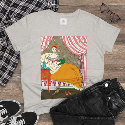 A Moment of Elegance and Comfort Women's Midweight Cotton Tee