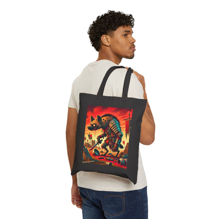 The Cunning Scavenger Cotton Canvas Tote Bag – Grit, Wit & Relentless Survival