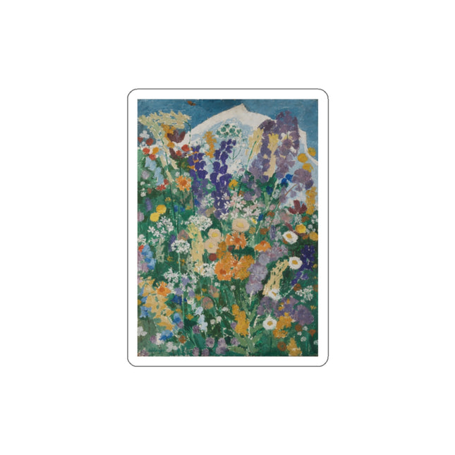 Flowers on the Mountain by August Babberger Die-Cut Stickers (5 Sizes)