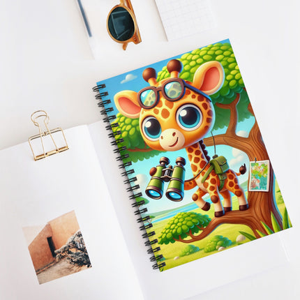 Giraffe Lookout Spiral Notebook - Ruled Line