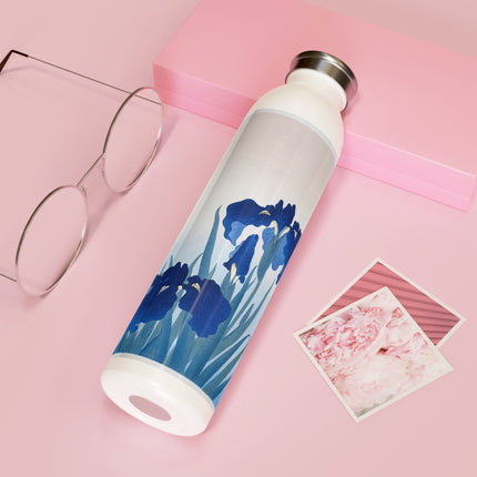 Irises by Ohara Koson Slim Water Bottle
