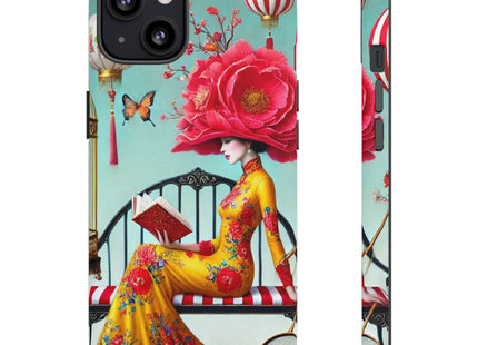 Reading In A Painted Garden Phone Cases